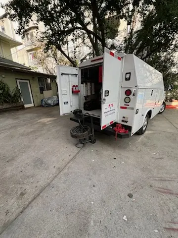 Magnet Plumbing service vehicle on-site for Water Heater Repair in Westlake Place
